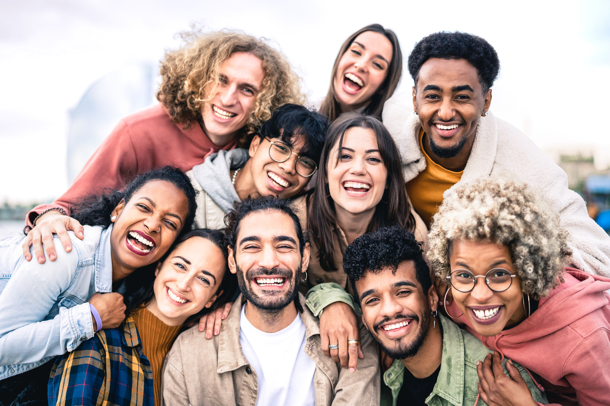 Strong Recovery Group and friends posting together happily 