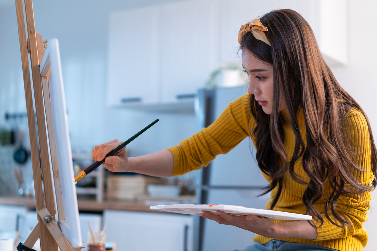 Woman painting 